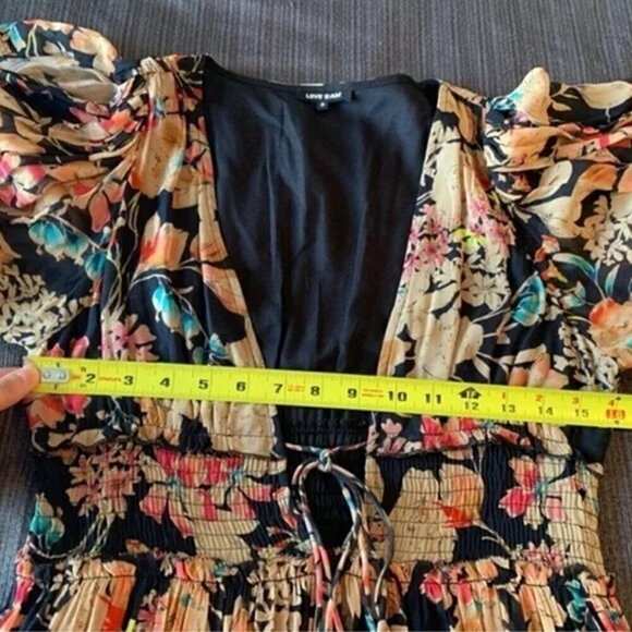 Love Sam Dark Wonder Bohemian Floral Maxi Dress Size Small - Picture 11 of 15